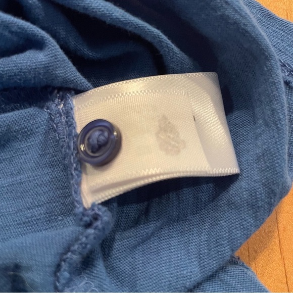 Orvis Blue v-neck button down Women's Top royal blue size small 100% cotton - Picture 5 of 7